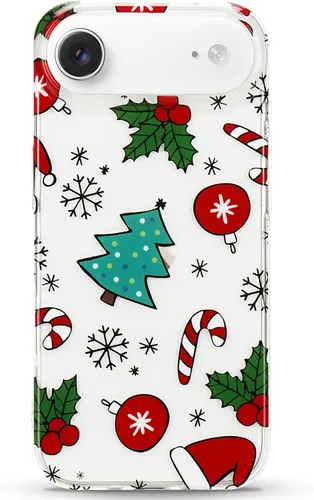 Vista 46 de LCHULLE Compatible con iPhone SE 2022/2020 Funda para iPhone 8 iPhone 7 Funda de Navidad Santa Vacaciones Diseño Transparente Claro Mujeres Hombres