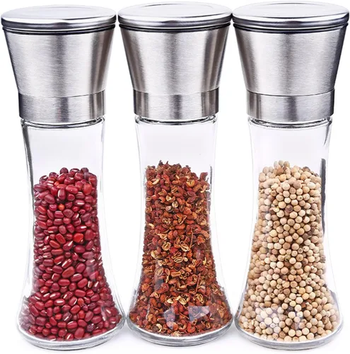 Vista 7 de BlueSnail Apretones manuales de acero inoxidable para molinillo de sal y pimienta (7.5 pulgadas, plateado)