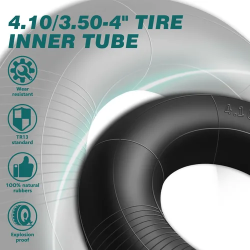 Vista 3 de Improvedhand Tubos interiores de neumáticos de 4.10/3.50-4 pulgadas con vástago de válvula doblada TR13, repuesto de tubo interior de alta calidad
