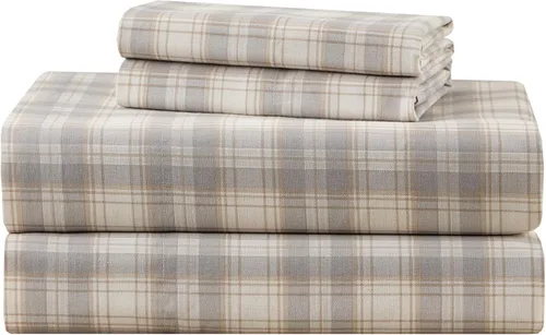 Vista 12 de Comfort Spaces Juego de sábanas 100% algodón transpirable, ligero, suave, con bolsillo elástico de 14 pulgadas que se adapta a colchones de hasta 16