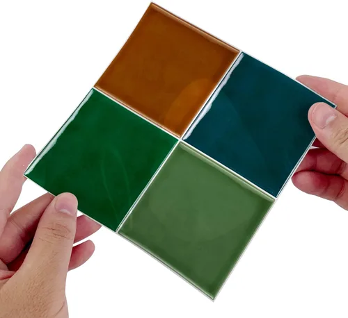 Vista 120 de Alwayspon Adhesivo de vinilo brillante de ladrillo de Provenza, autoadhesivo para azulejos de pared de transferencia de salpicaduras para cocina