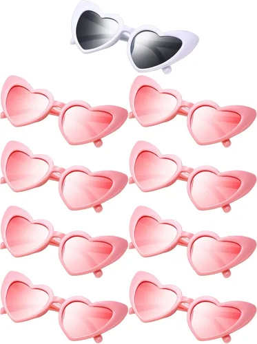 Frienda 9 pares de lentes de sol en forma de corazón para mujer para despedida de soltera regalos de despedida de soltera