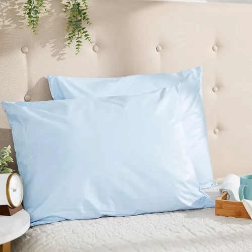 Vista 7 de McKesson Almohada de cama reutilizable, resistente a líquidos y manchas, azul, 20 x 26 pulgadas, 12