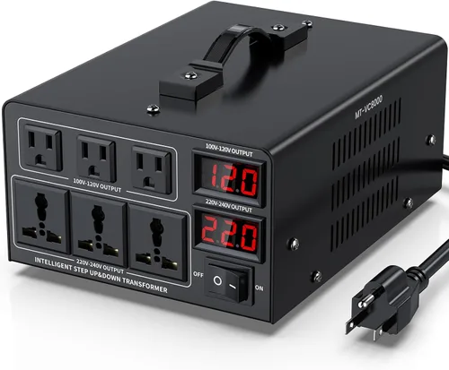 Vista 11 de Transformador convertidor de voltaje de 1000 W (110 V a 220 V o 220 V a 110 V) convertidor elevador hacia arriba/abajo 110/120 voltios - 220/240