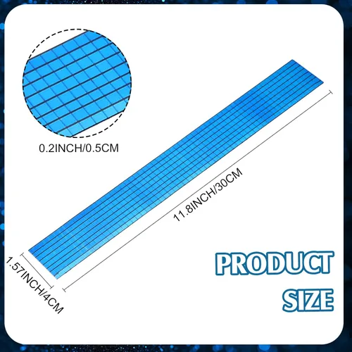 Vista 2 de Queekay 4800 unidades de azulejos de mosaico autoadhesivos de bola de discoteca de vidrio de 0.197 x 0.197 in, mini azulejos de discoteca, cinta