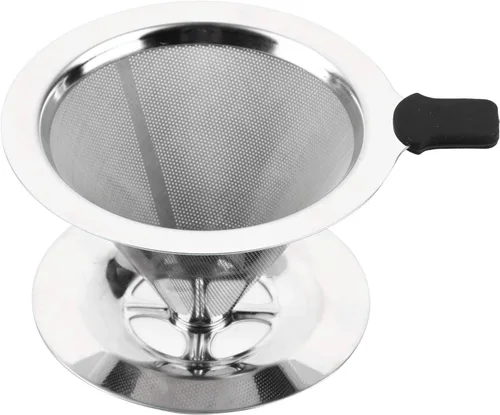 Gotero de café, 1 pieza de acero inoxidable para verter sobre el gotero de café de doble capa de malla de filtro para el hogar, oficina, viajes, uso