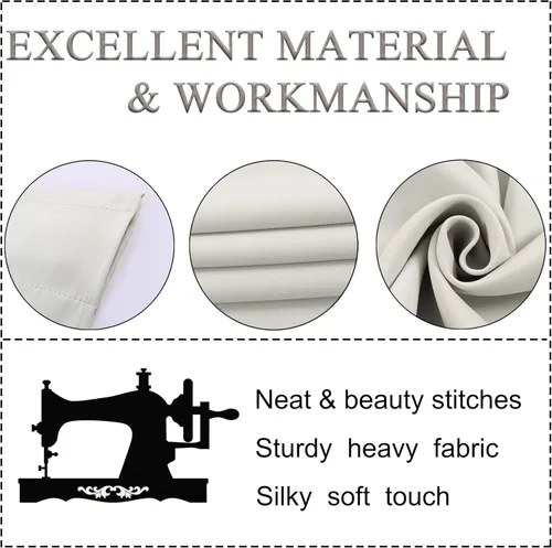 Vista 5 de Cenefas Keqiaosuocai para ventanas, con bolsillo para barra de ventana, cortinas opacas para dormitorio, sala, cocina, sótano
