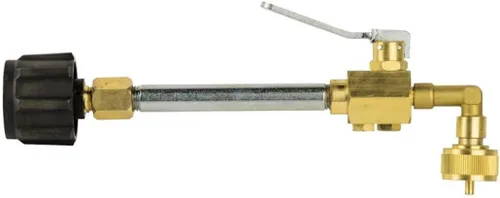 Vista 8 de Flame King Tanque de cilindro de propano vacío recargable de 1 libra con kit de recarga y conexión CGA600, opción de recarga reutilizable, segura