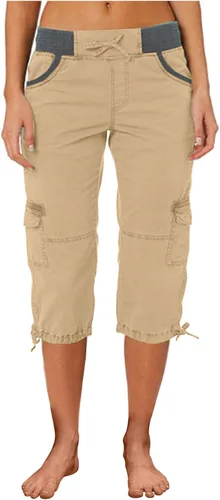 Vista 39 de Pantalones capri tipo cargo para mujer, ligeros, de secado rápido, atléticos, para verano, casuales, con bolsillos
