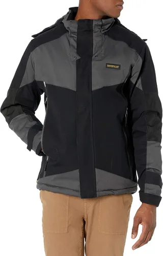 Caterpillar Men's Triton Insulated Jackets with Waterproof Shell, 2-Way Front Zipper, and Removable Adjustable Hood