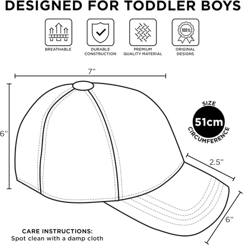 Vista 6 de Disney Boys Baseball Cap Mickey Mouse Adjustable Toddler Hat Ages 2-4 Or Boy Hats for Kids Ages 4-7