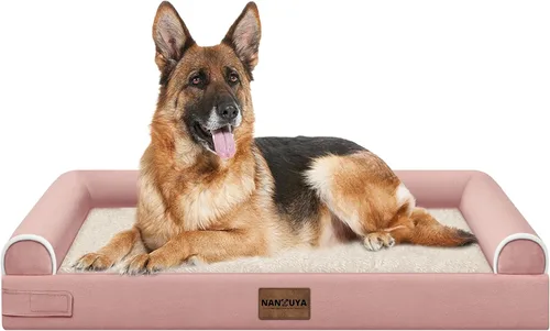 Vista 72 de NANUYA - Cama ortopédica para perros de tamaño mediano/grande, lavable: Camas con almohada para perros de tamaño mediano/grande, sofá de espuma