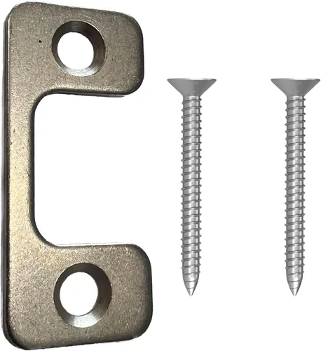 Placa de golpeo ajustable para puertas exteriores - agujero grande para cerrojos y cerraduras electrónicas - Placa de seguridad para el hogar y el