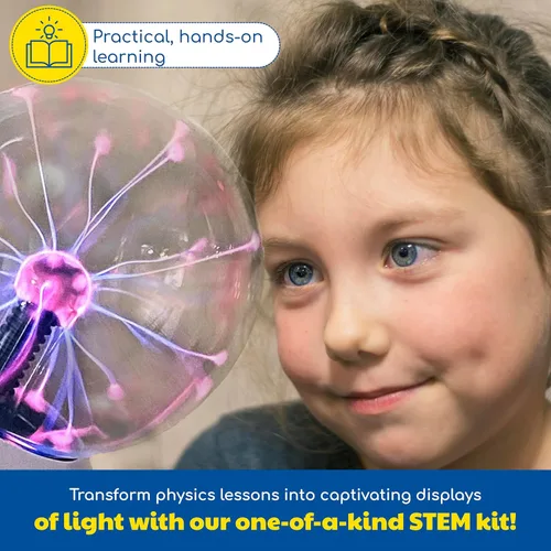 Vista 8 de Thames & Kosmos La Bola de Plasma Esencial de STEM Dispositivo Científico Clásico, Esfera de Vidrio Fresca de 5 Pulgadas, Espectáculo de Luz