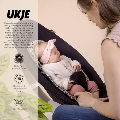 Vista 4 de UKJE Funda protectora para bebé compatible con MamaRoo 4 Old Model Before 2022 de 4moms, suave y lavable para columpio de bebé, se adapta a Mama Roo
