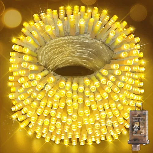 Vista 15 de Hezbjiti Luces de Cadena Navideñas LED de 1000 LED 403 Pies para Exteriores, 8 Modos de Iluminación IP44 Luces de Hadas Impermeables