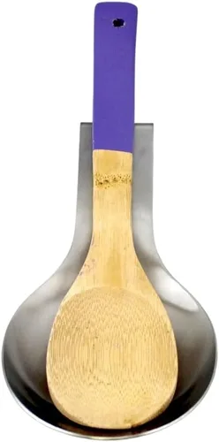 Vista 4 de Dependable Industries Inc. Essentials Soporte de cuchara de acero inoxidable con acabado cepillado, resistente, apto para lavavajillas para cocina