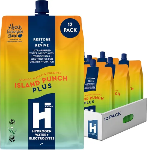 Vista 20 de HTWO Plus Agua de hidrógeno molecular con electrolitos, sabor a limonada de uva, paquetes de hidratación sin azúcar, paquete de 6 unidades de 16.9