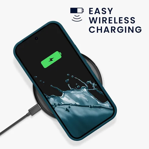 Vista 609 de kwmobile Funda Compatible con Google Pixel 6 Pro - Funda de teléfono de silicona TPU con acabado suave - Azul Arrecife