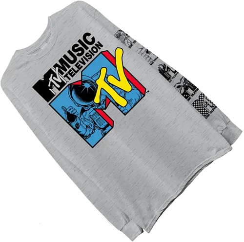 Vista 3 de MTV Mens Classic Logo Men's Long Sleeve T-Shirt