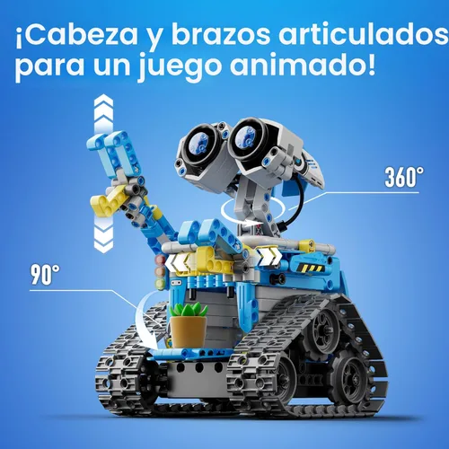 Vista 5 de Sillbird Kit de construcción de robot con control remoto, regalos STEM para niños de 8 a 12 años, juguetes robóticos de codificación técnica