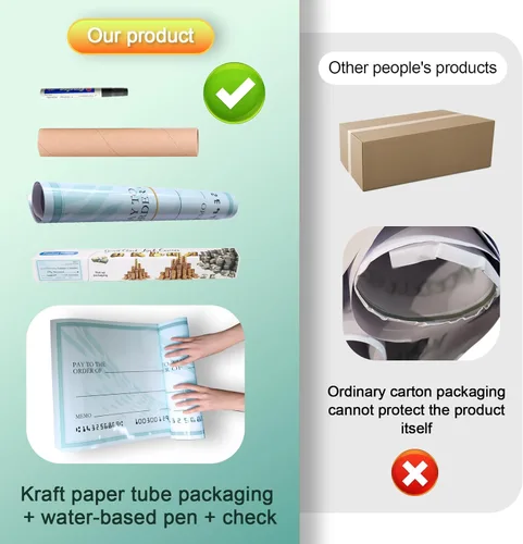 Vista 7 de Grandes cheques para presentaciones, enorme cheque falso de 30 x 16 pulgadas para premios y donaciones, reutilizable y perfecto para eventos