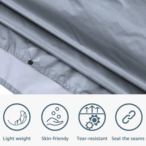 Vista 7 de Anyoo Poncho de lluvia impermeable ligero reutilizable senderismo chaqueta con capucha para actividades al aire libre