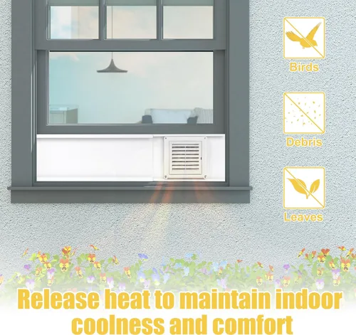 Vista 8 de Kit de ventana de ventilación de secadora para manguera de ventilación de secadora de 4 pulgadas, con cubierta de ventilación de secadora resistente