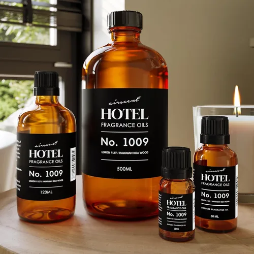 Vista 8 de AirScent - Aceite difusor de hotel n.º 1009, madera de koa hawaiana de lirio de limón, aroma de hotel, aceite aromático prémium para difusores