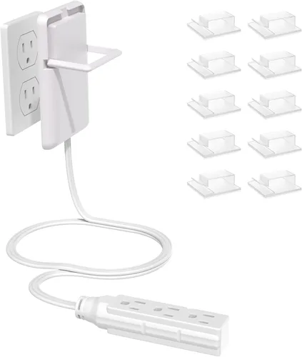 Corrector de salida ultrafino y cable de extensión - Regleta de alimentación de enchufe plano de 3 pies, lista ETL para prueba de bebés, oculta los