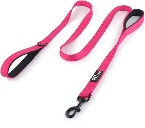 Vista 16 de Plutus Pet Correa de perro de doble asa de 4 pies, resistente, reflectante de doble asa para entrenamiento de seguridad, para perros medianos y Beige