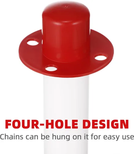 Vista 5 de GANAZONO Columna de advertencia con base rellenable de agua, poste de delineador de tráfico de pila elástica para seguridad vial y uso al aire