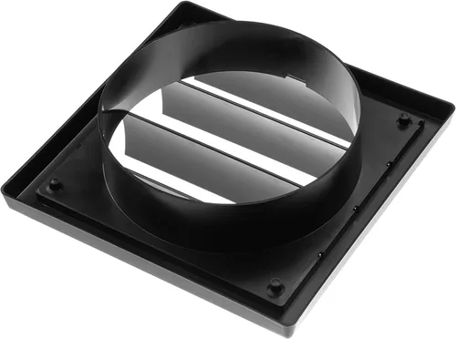 Vista 7 de Vent Systems Cubierta de ventilación de escape negra de 6 pulgadas - Capucha de ventilación de secadora - Cubierta de ventilación de conducto
