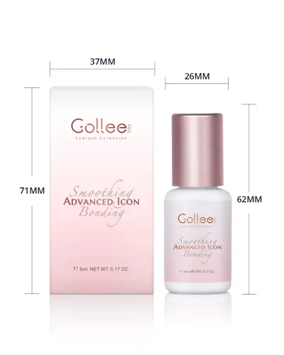 Vista 9 de Pegamento de extensiones de pestañas transparente para extensiones de pestañas de 1-2 segundos, secado rápido y retención – 7 semanas