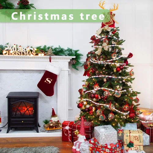 Vista 2 de Afirst Cuerda de luces de bastón de caramelo de Navidad, guirnalda de luces LED de 30 pies, IP65, impermeable, conectable, tubo de luces