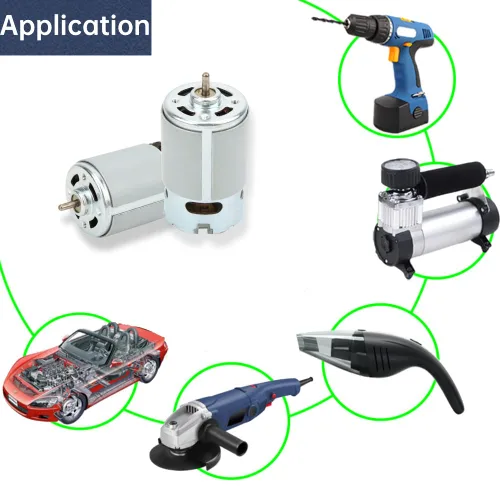 Vista 4 de RS-550 Micro Motor DC 12V Motor Kit de eje redondo 22000 RPM para varios taladro manual eléctrico inalámbrico DIY motor juguete