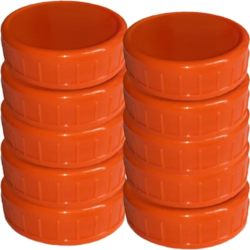 Vista 7 de 10 tapas de plástico corlored para frascos de conservas, tapas de almacenamiento a prueba de fugas, compatibles con tarros de silicona Mason