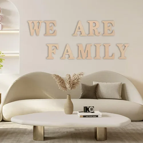 Vista 6 de Letras de madera 3D sin terminar de 4 pulgadas, letras del alfabeto de madera para decoración de pared, manualidades de madera, letras de pie