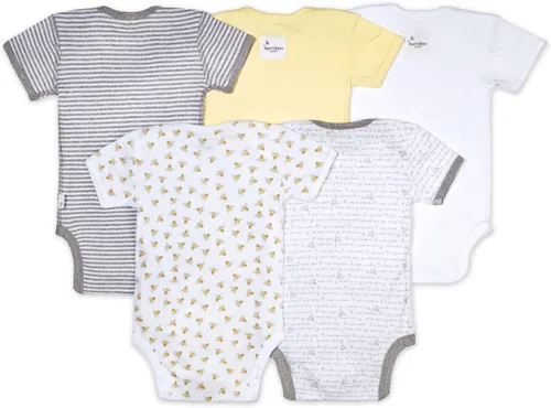 Vista 2 de Burts Bees Baby baby-boys Bodysuits 5-pack Short Long Sleeve One-pieces 100 Organic Cotton
