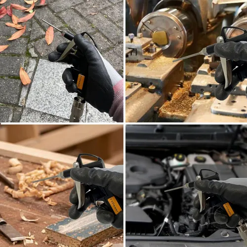 Vista 7 de Kit de Accesorios para Compresor de Aire de Servicio Pesado de 16 Piezas, Kit de Manguera para Compresor de Aire de Polímero Retráctil de 1/4