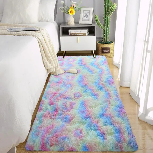 Vista 11 de Alfombra de lujo con estampado de vaca lechera de 3 x 5 pies, lindas alfombras de vaca para sala de estar, dormitorio, alfombra esponjosa de vaca