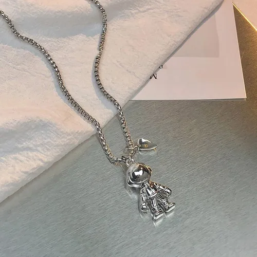 Vista 9 de Collares de astronauta, collares de regalo para el día de San Valentín, collares magnéticos para parejas, astronautas, parejas, atrayendo cada 2