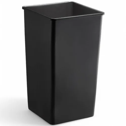 Vista 17 de Cubo de basura cuadrado negro de 19 galones, plástico de grado comercial, fácil limpieza, ideal para el hogar y la oficina