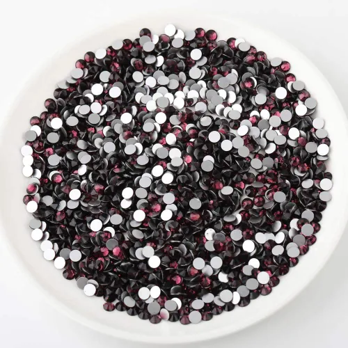 Vista 21 de Beadsland 1440 diamantes de imitación de cristal con parte trasera plana, gemas redondas, ámbar, SS3, 0.047-0.055 in