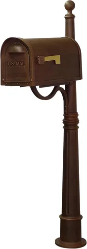 Vista 9 de Special Lite - Buzón clásico con poste de aluminio, buzón negro con poste Ashland - SCC-1008_SPK-600-BLK