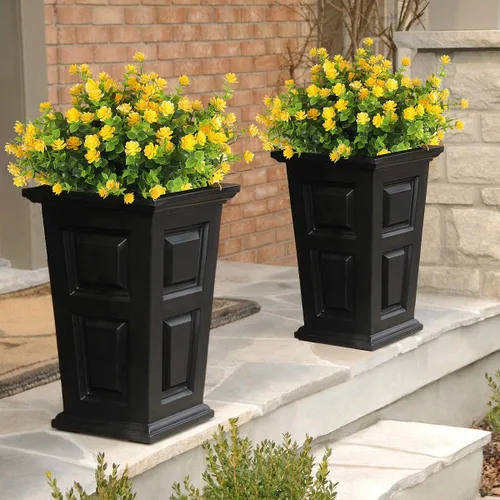 Vista 3 de RECUTMS - 8 ramas de flores artificiales, eucalipto artificial realistas, resiste rayos ultravioleta, para jardín, patio, boda, oficina y casa