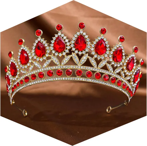 Vista 21 de FORSEVEN Tiaras y coronas de cristal para mujer – Boda y fiesta de cumpleaños, corona de princesa, accesorios para el cabello – Diadema de diamantes