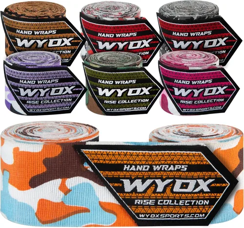 Vista 15 de WYOX Gel Boxing Hand Wraps for Men Women – Elasticated Padded Long Wrist Straps Cotton & Nylon Blend for Muay Thai MMA, Kickboxing, BJJ Combat