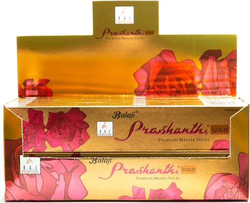 Vista 3 de Balaji Prashanthi Premium Masala Varillas de incienso – Agarbathi enrollado a mano, fabricado en la India, 15gms x paquete de 12