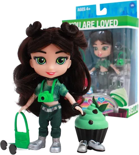 Vista 3 de Loyal Subjects - for Keeps Bella Girl with Cupcake Keepsake 5 figura de acción (red)